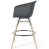 Tabouret de Bar - Design Scandinave - Pieds en Bois Naturel - Melania image 7