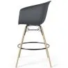 Tabouret de Bar - Design Scandinave - Pieds en Bois Naturel - Melania image 7