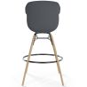 Tabouret de Bar - Design Scandinave - Pieds en Bois Naturel - Melania image 7