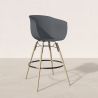Tabouret de Bar - Design Scandinave - Pieds en Bois Naturel - Melania image 7