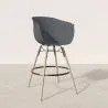 Tabouret de Bar - Design Scandinave - Pieds en Bois Naturel - Melania image 7