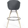 Tabouret de Bar - Design Scandinave - Pieds en Bois Naturel - Melania image 7