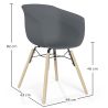 Chaise de Salle à Manger - Design Scandinave - Pieds en Bois Naturel - Polin image 7