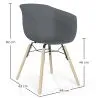 Chaise de Salle à Manger - Design Scandinave - Pieds en Bois Naturel - Polin image 7