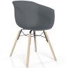 Chaise de Salle à Manger - Design Scandinave - Pieds en Bois Naturel - Polin image 7