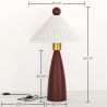 Lampe de table avec base en bois et abat-jour en ciment blanc - Ambiana image 7