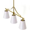 Suspension Plafonnier en Métal Doré Vieilli avec 3 Abat-jours - Bubles image 7