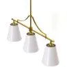 Suspension Plafonnier en Métal Doré Vieilli avec 3 Abat-jours - Bubles image 7