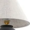 Lampe de Table Vintage - Base en Céramique et Abat-jour en Tissu - Luno image 7