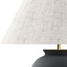 Lampe de Table Vintage - Base en Céramique et Abat-jour en Tissu - Luno image 7