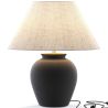 Lampe de Table Vintage - Base en Céramique et Abat-jour en Tissu - Luno image 7