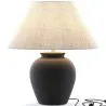 Lampe de Table Vintage - Base en Céramique et Abat-jour en Tissu - Luno image 7