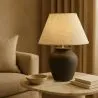Lampe de Table Vintage - Base en Céramique et Abat-jour en Tissu - Luno image 7