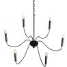 Suspension Métallique Style Chandelier Noir Mat – 6 Bras - Lumella image 7