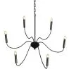 Suspension Métallique Style Chandelier Noir Mat – 6 Bras - Lumella image 7