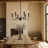 Suspension Métallique Style Chandelier Noir Mat – 6 Bras - Lumella image 7