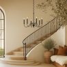 Suspension Métallique Style Chandelier Noir Mat – 6 Bras - Lumella image 7