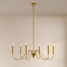 Suspension dorée à 6 bras – Style chandelier moderne en métal - Vintessa image 7