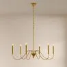 Suspension dorée à 6 bras – Style chandelier moderne en métal - Vintessa image 7