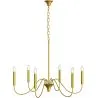 Suspension dorée à 6 bras – Style chandelier moderne en métal - Vintessa image 7