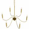 Suspension dorée à 6 bras – Style chandelier moderne en métal - Vintessa image 7