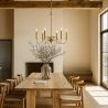 Suspension dorée à 6 bras – Style chandelier moderne en métal - Vintessa image 7