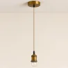 Câble de lampe suspendue doré vieilli avec hauteur réglable - Berrey image 7
