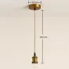 Câble de lampe suspendue doré vieilli avec hauteur réglable - Berrey image 7