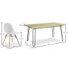 Pack Table Hairpin (90x150 cm) + 6 Chaises de Salle à Manger Nórdicas Skögur image 7