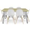 Pack Table Hairpin (90x150 cm) + 6 Chaises de Salle à Manger Nórdicas Skögur image 7