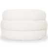 Fauteuil Moderne Rembourré En Tissu Bouclé Blanc Crème – Design Courbe Et Confortable - Gab image 7