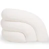 Canapé 2 m Courbé en Tissu Bouclé Blanc - 3-Places – Design Moderne et Élégant – Ashton image 7