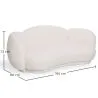 Canapé Courbe Rembourré En Bouclé Blanc – Design Moderne Et Élégant - Sorela image 7