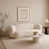 Canapé Courbe Rembourré En Bouclé Blanc – Design Moderne Et Élégant - Sorela image 7