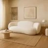 Canapé Courbe Rembourré En Bouclé Blanc – Design Moderne Et Élégant - Sorela image 7