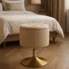 Tabouret Avec Rangement Rembourré En Chenille - Tony image 7