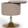 Tabouret Avec Rangement Rembourré En Chenille - Tony image 7