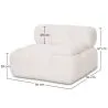 Canapé Modulaire Angle Gauche - Revêtu De Tissu Bouclé Blanc - Bianca image 7