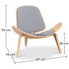 Fauteuil design - Fauteuil scandinave - Revêtement en tissu - Lucy image 7