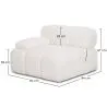 Fauteuil D’Angle Droit - Rembourré En Tissu Bouclé - Compatible Avec Le Canapé Modulaire Bianca image 7