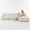 Fauteuil D’Angle Droit - Rembourré En Tissu Bouclé - Compatible Avec Le Canapé Modulaire Bianca image 7