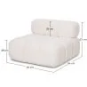 Fauteuil Rembourré En Tissu Bouclé - Compatible Avec Le Canapé Modulaire Bianca image 7