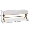 Banc Rembourré En Tissu Velours Avec Structure En Métal Doré - Vovi image 7