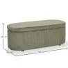Banc Avec Rangement Interne Rembourré En Tissu Velours Côtelé - Eiren image 7