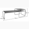 Pack de 2 tables basses empilables - bois et acier - Lacky image 7