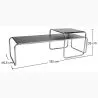 Pack de 2 tables basses empilables - bois et acier - Lacky image 7