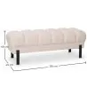Banc de style Chesterfield tapissé en velours avec pieds en fer - Hamptons image 7