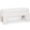 Banc Avec Rangement Rembourré En Tissu Bouclé Blanc Cassé – Assise Moderne Pour Salon Et Chambre - Boreta image 7