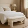 Banc Avec Rangement Rembourré En Tissu Bouclé Blanc Cassé – Assise Moderne Pour Salon Et Chambre - Boreta image 7