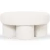 Ottoman Design En Bouclé Blanc – Table Basse Moderne - Sera image 7